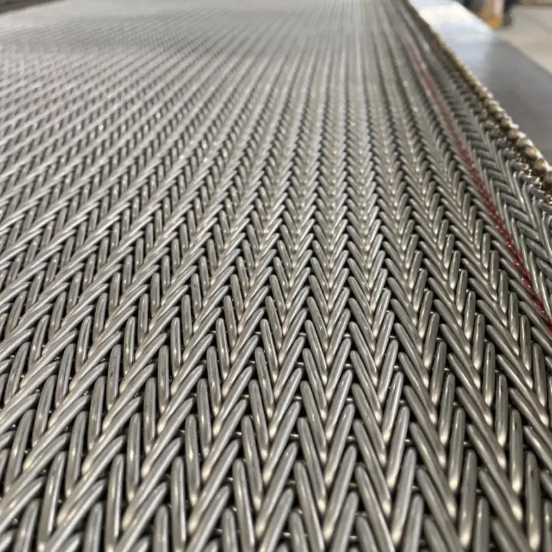 Bevestiging temperoven mesh riem